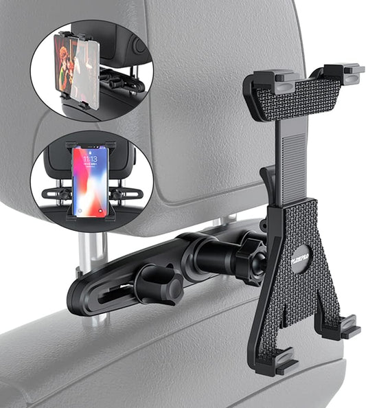 Tablet Holder for Car Back Seat Headrest Mount Cradle 360° Rotation Adjustable Stand Compatible with Ipad Air Ipad Mini Samsung Huawei and All 7"-10.5" Tablets