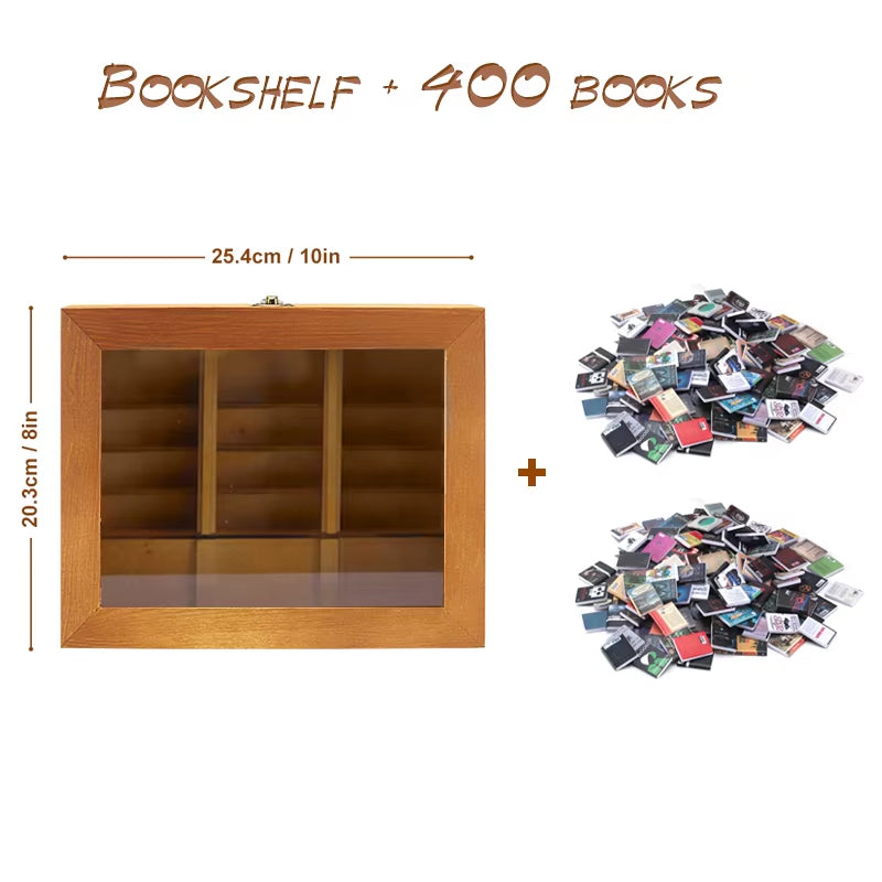 200/400Pcs Miniature Books Anxiety Bookshelf Antistress Anxiety Relief Fidget Toys Shaking Sensory Toys Away Your Anxiety Gift