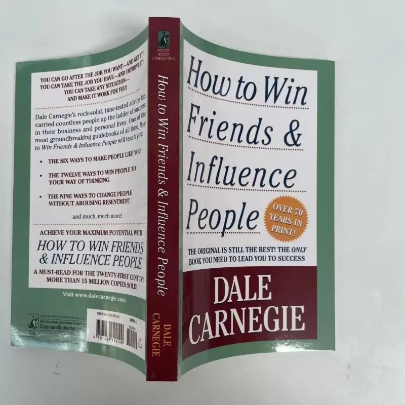 How to Win Friends & Influence People by Dale Carnegie Interpersonal Communication Skills Self-Improvement Reading Book Fo Adult