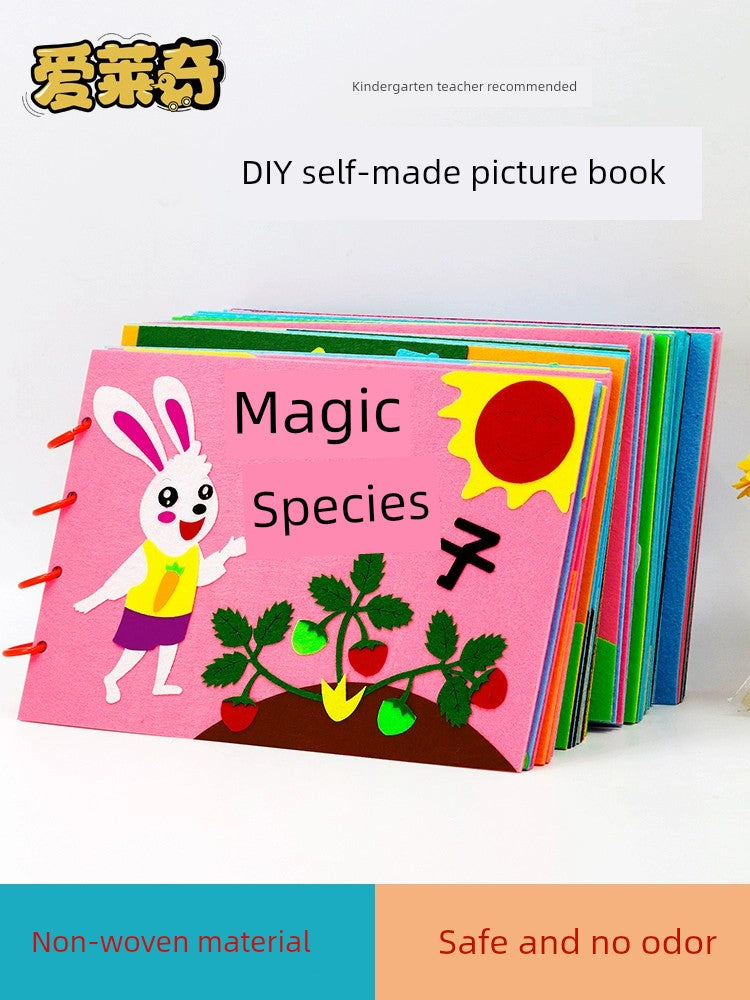 Self-Made Picture Book DIY Kindergarten Student Handmade Material Kit Non-Woven Book Story Book Matching Semi-Finished Products - Sconnie Sailor